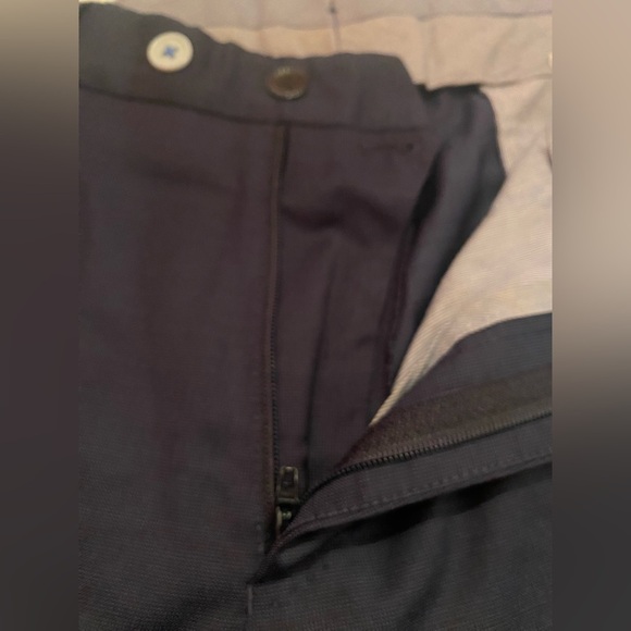 Massimo Dutti Dress Blue Pants Men's Super 130’s Wool Size 32/32 - Picture 5 of 9